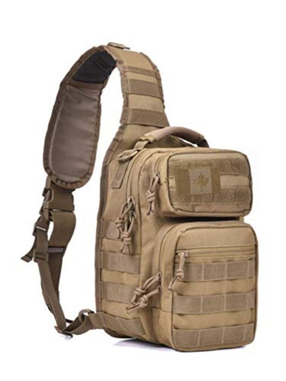 Tactical Sling Bag Nylon Molle Daypack Hiking Hunting Fishing Crossbody